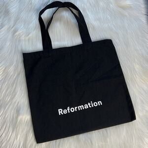 Reformation Black Logo Tote Bag